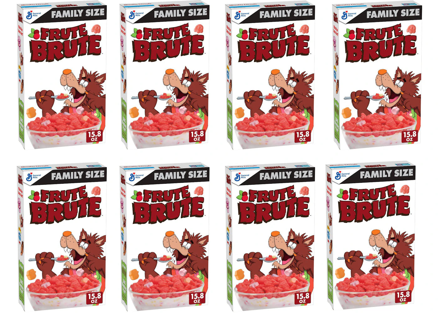 KAWS Monsters Frute Brute Cereal Family Size 8x Lot (Not Fit For Human Consumption)