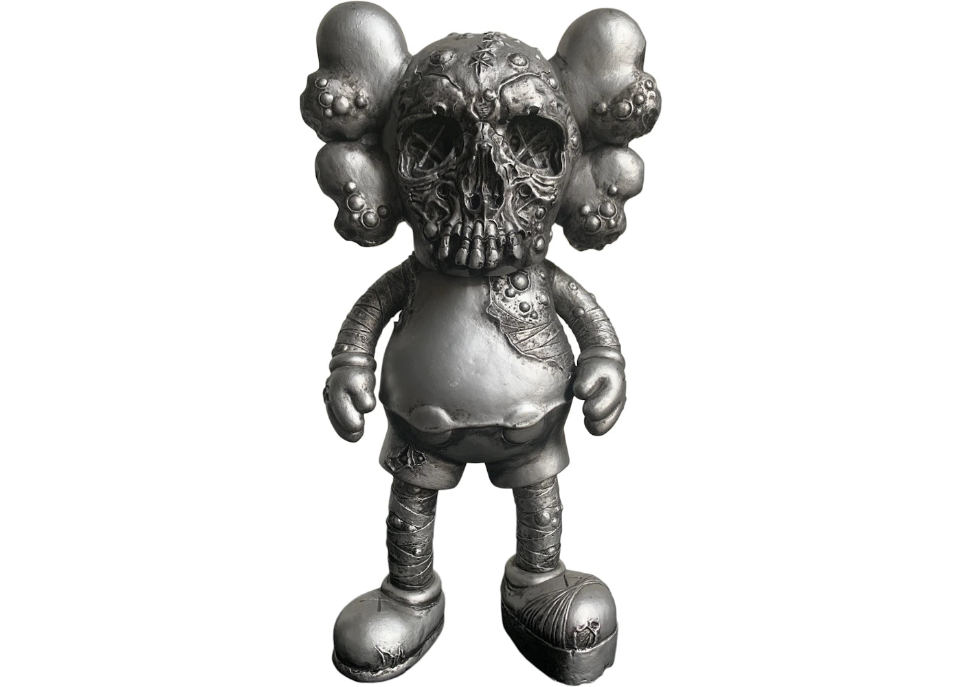 KAWS Pushead Companion Vinyl Figure Silver