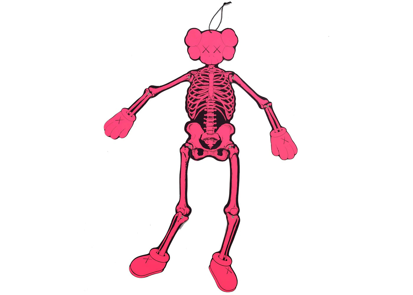 KAWS Skeleton Board Cutout Ornament Pink