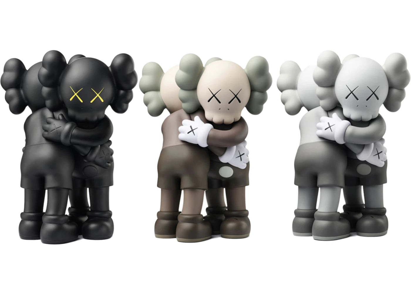 KAWS Together Vinyl Figure Black/Brown/Grey Set