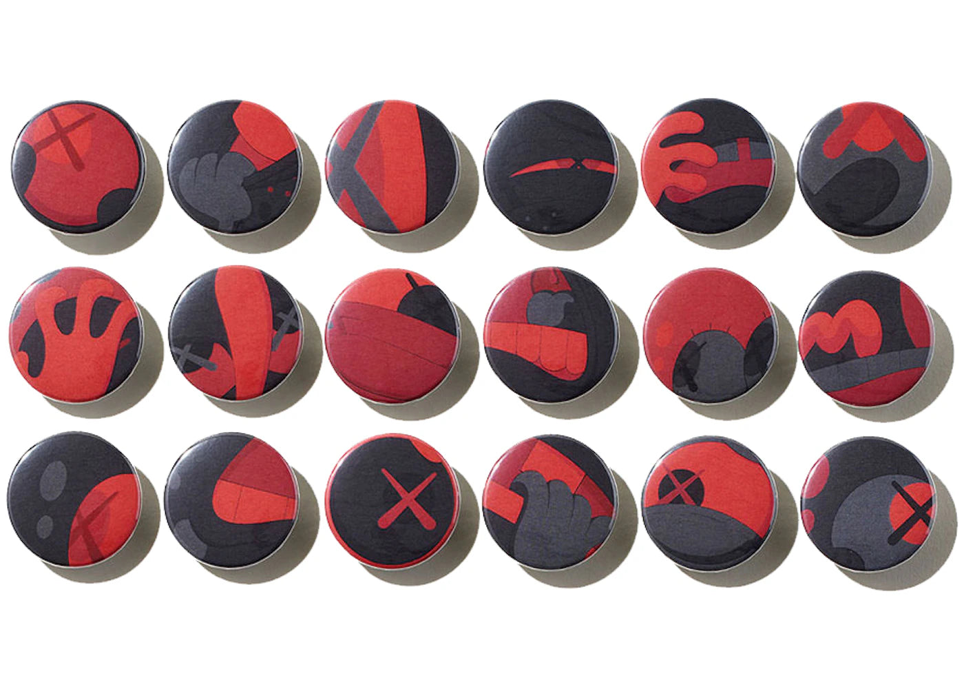 KAWS Tokyo First Button Badges Set