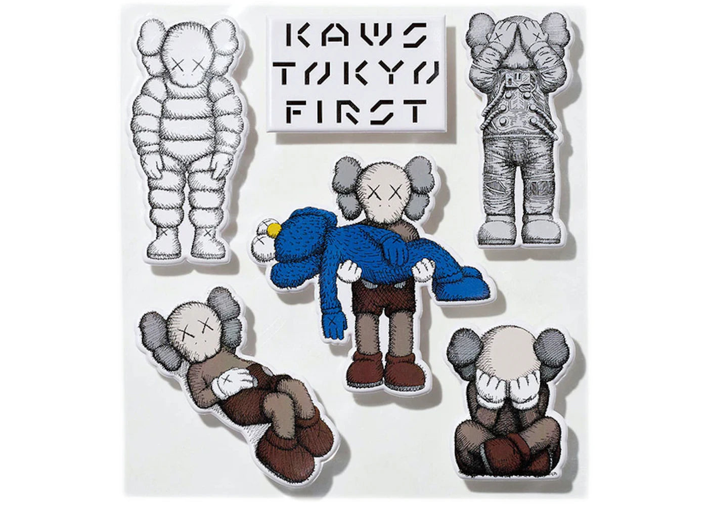 KAWS Tokyo First Pukupuku Sticker Set