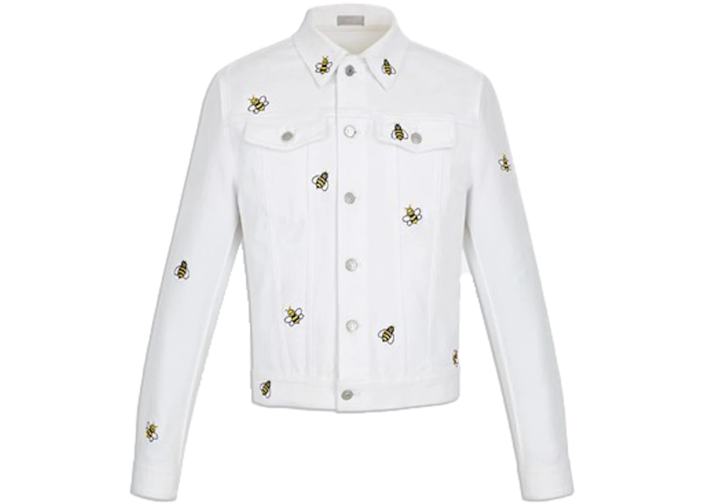 KAWS x Dior Bee Denim Trucker Jacket White