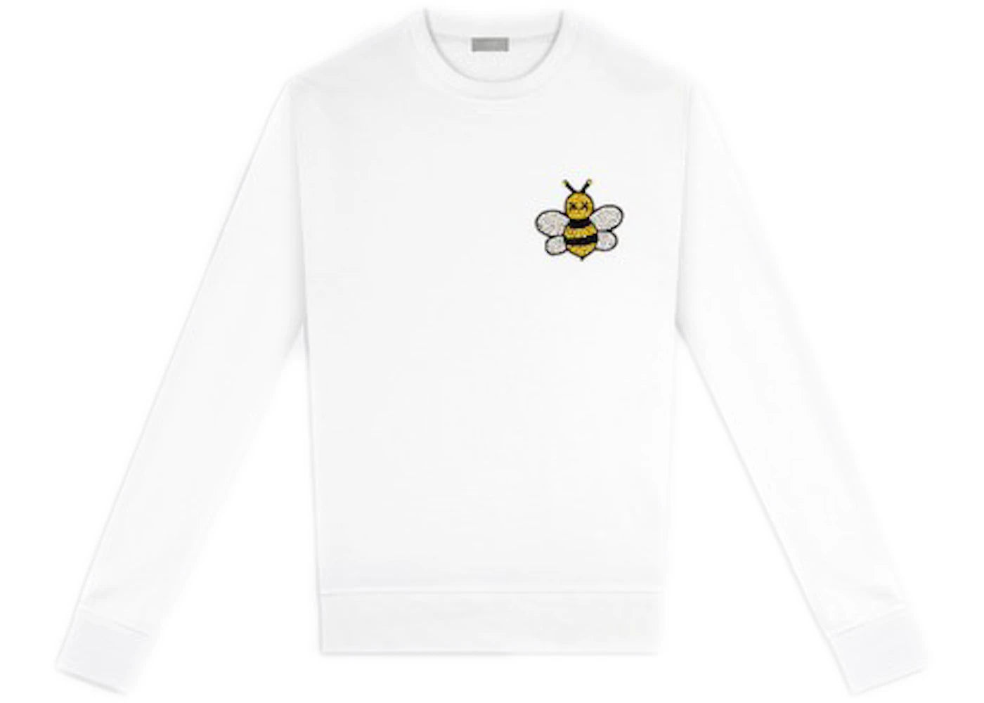 KAWS x Dior Jeweled Bee Crewneck Sweatshirt White