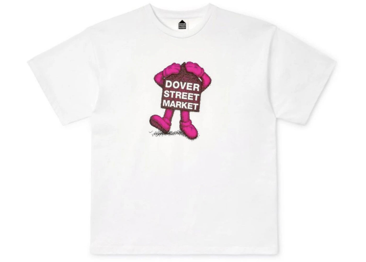 KAWS x Dover Street Market Fluro Rebellion T-shirt Pink