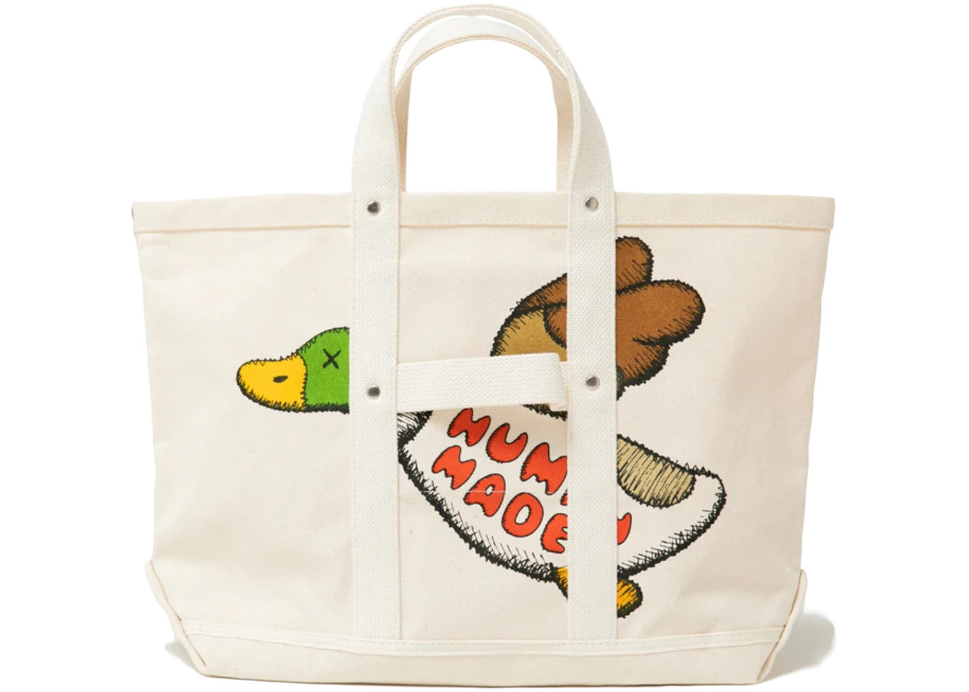 KAWS x Human Made Medium Tote Bag White