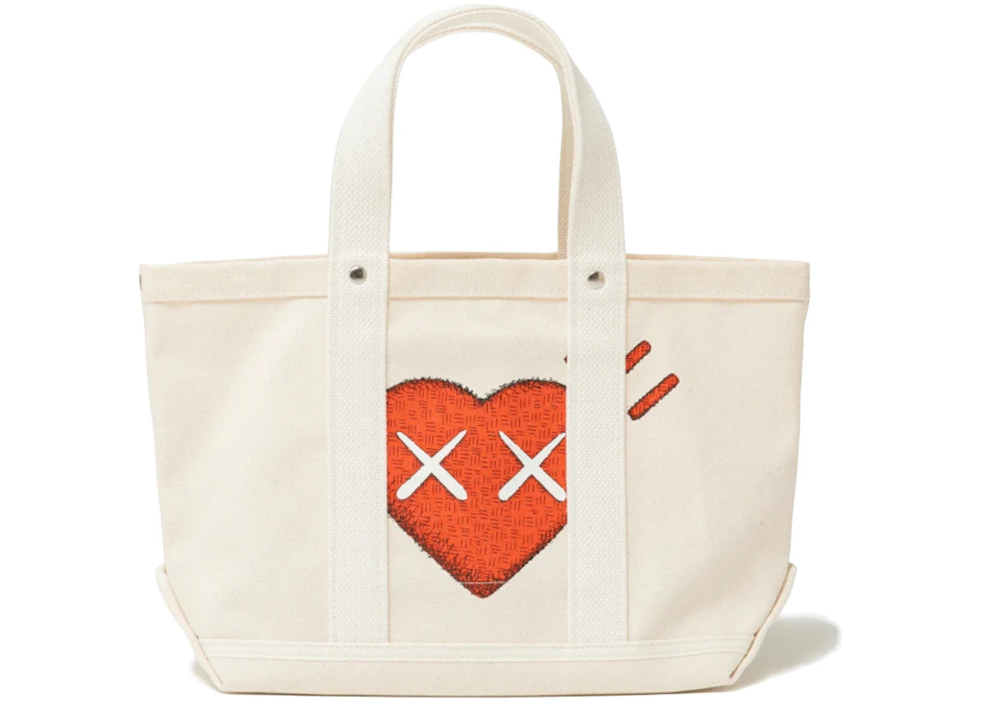 KAWS x Human Made Small Tote Bag White