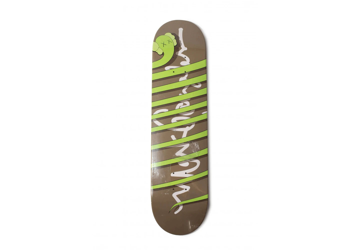 KAWS x Krooked Green Bendy Skateboard Deck Multi