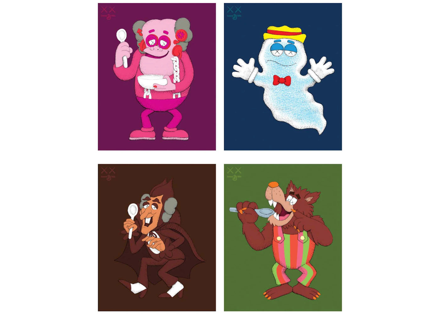 KAWS x Monster Poster Set of 4