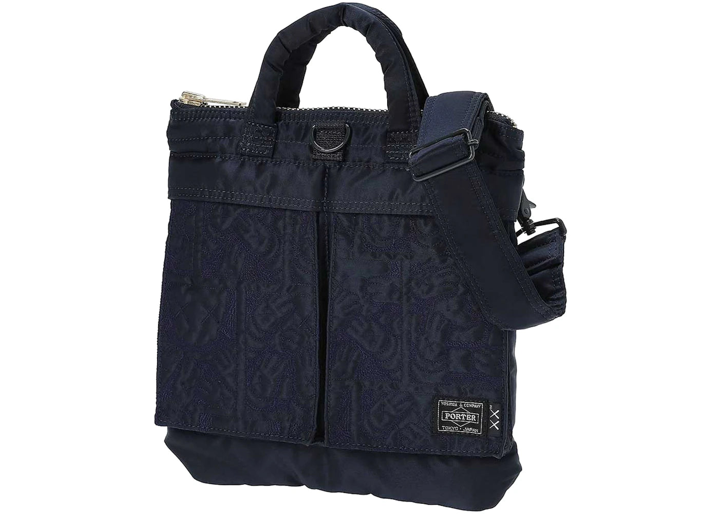 KAWS x Porter 2 Way Mini Helmet Bag Iron Blue