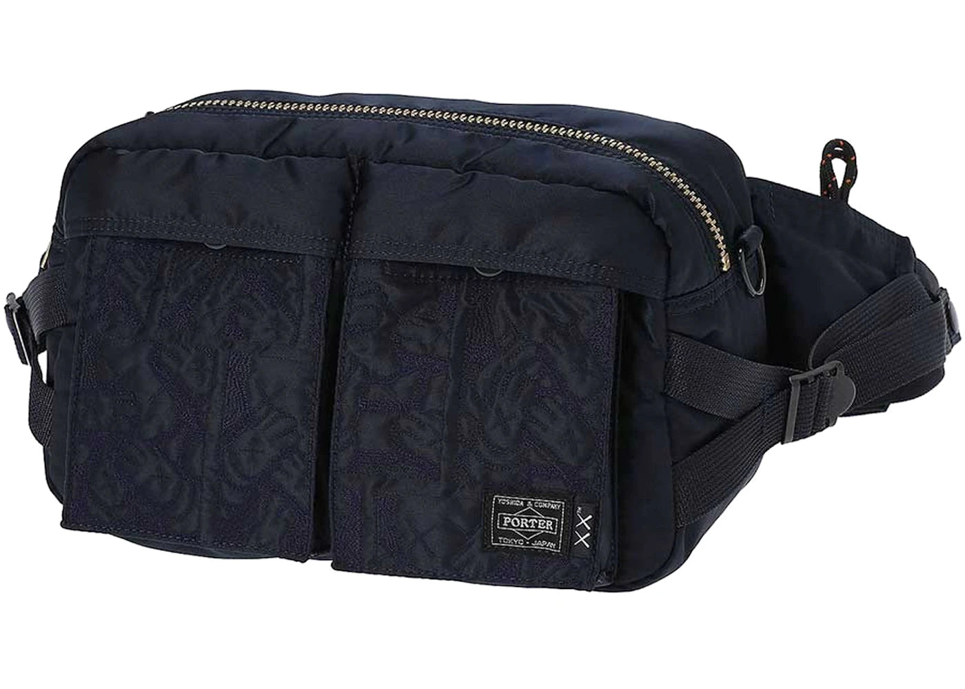 KAWS x Porter Waist Bag Iron Blue