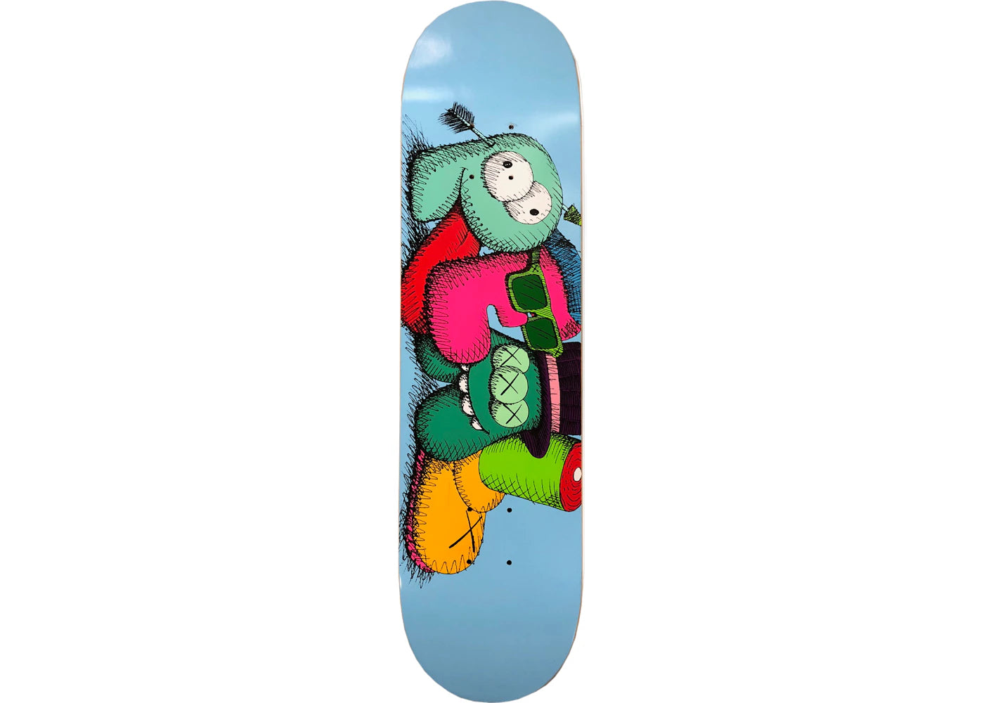 KAWS x Real Skateboards "Real" Skateboard Deck Blue