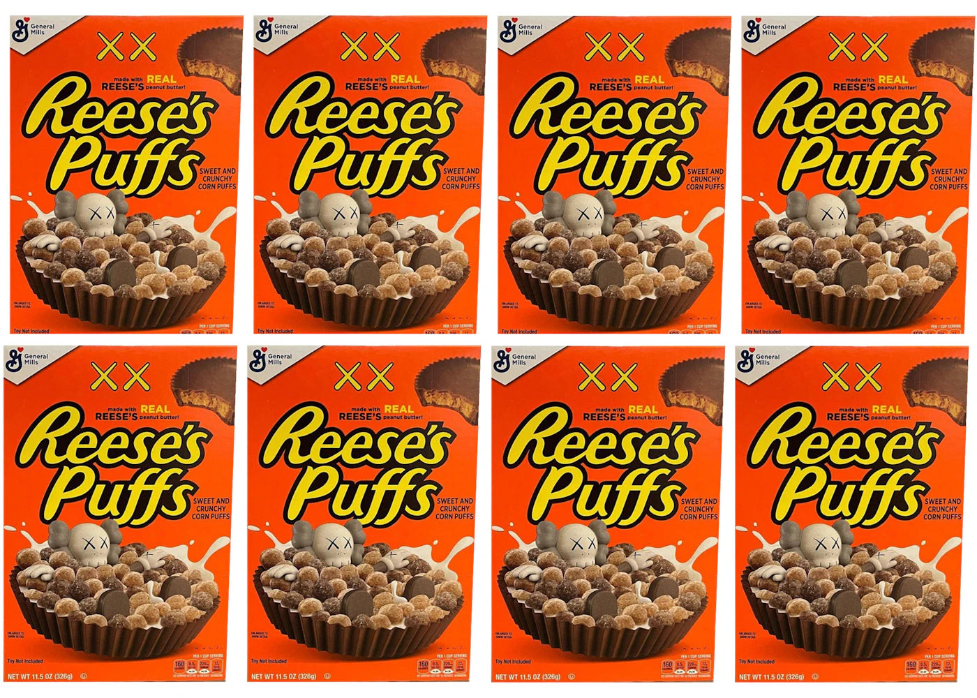 KAWS x Reese's Puffs Cereal 8x Lot (Not Fit For Human Consumption)