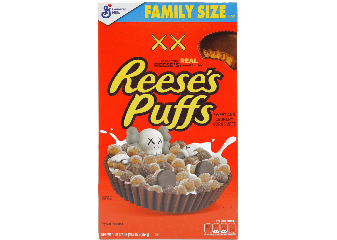 KAWS x Reese's Puffs Cereal Family Size (Not Fit For Human Consumption)