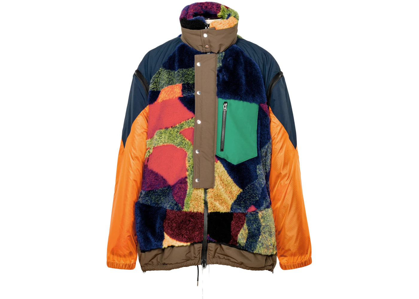 KAWS x Sacai Acquard Faux Fur Reversible Blouson Multi