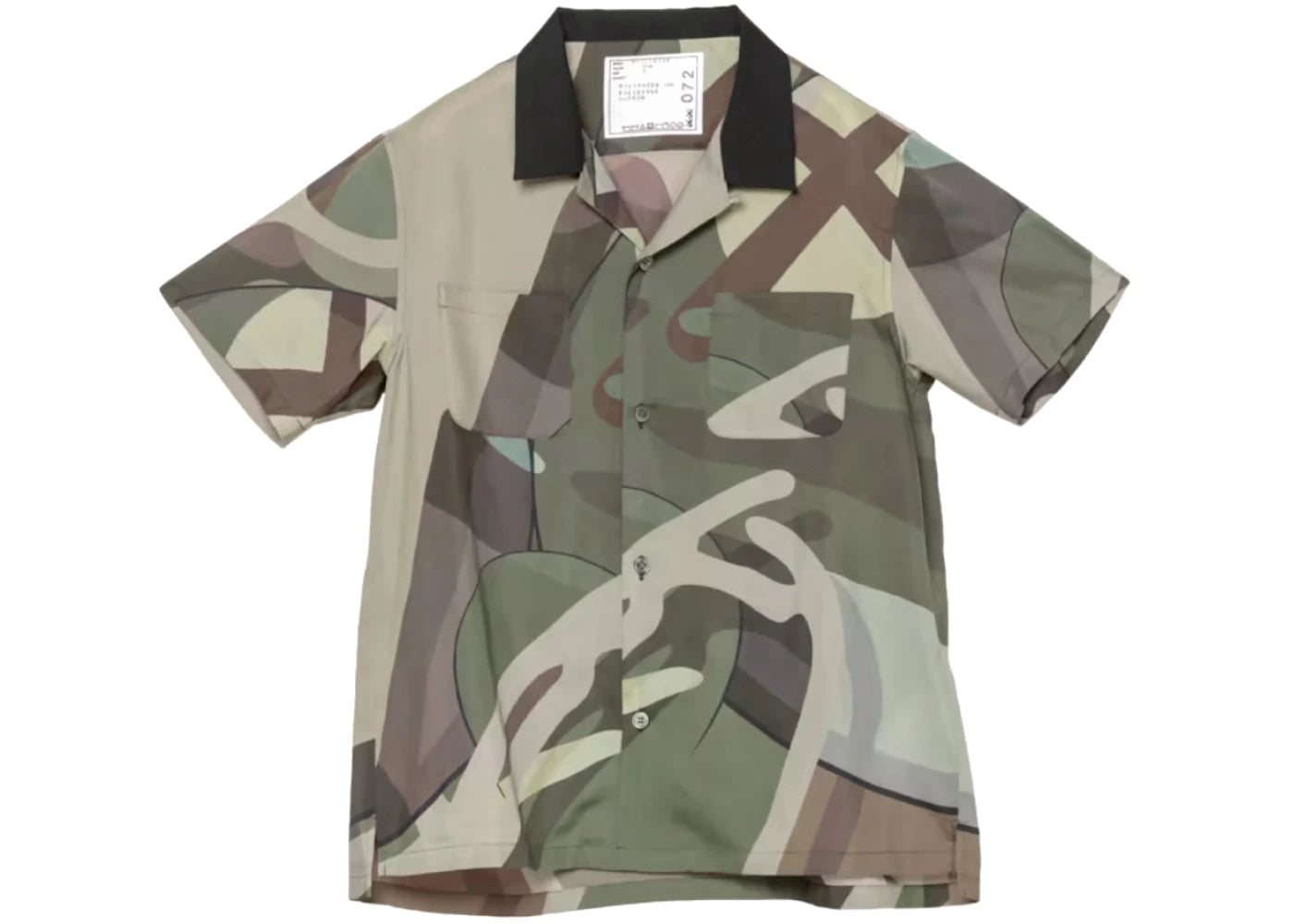 KAWS x Sacai Kids Camo Button Shirt Green