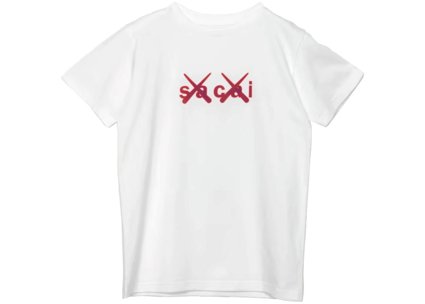 KAWS x Sacai Kids Flock Print Tee White