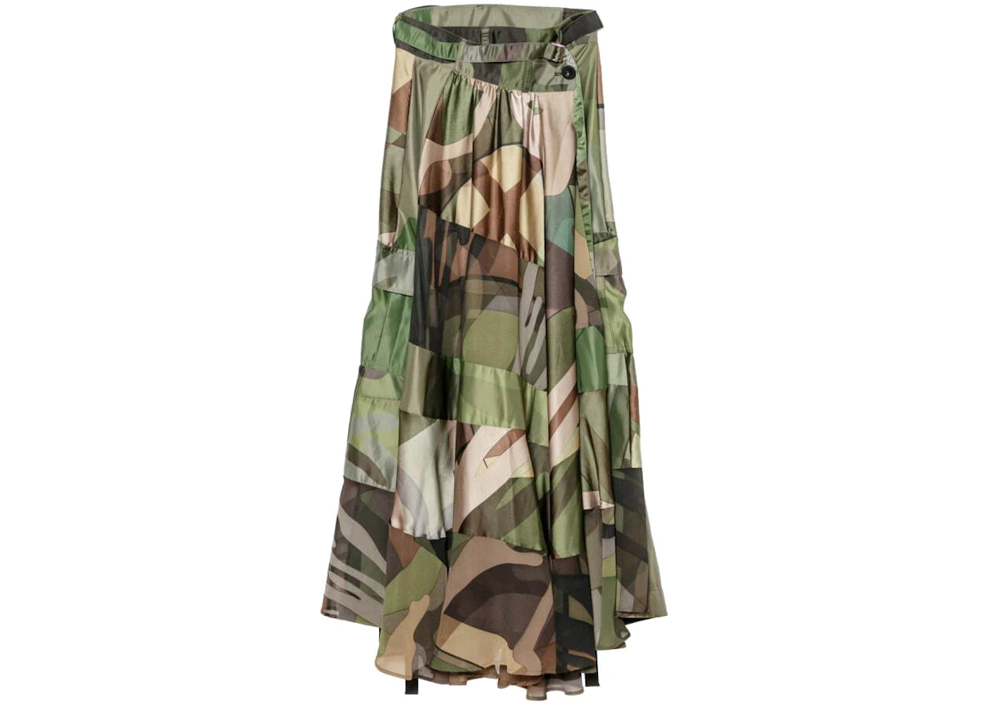 KAWS x Sacai Womens Camo II Skirt Green