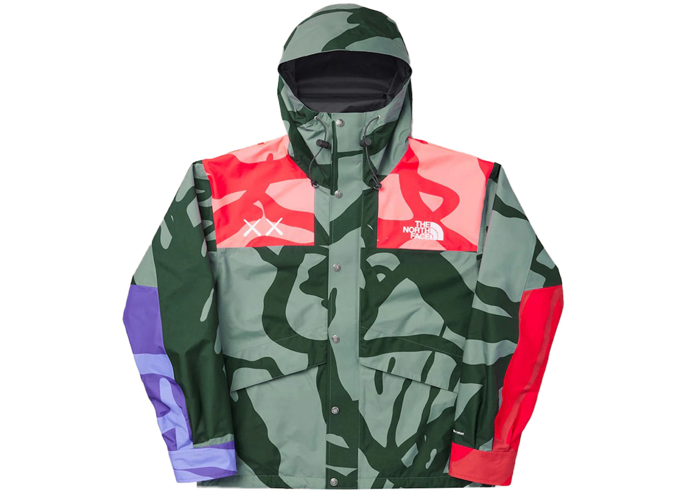 KAWS x The North Face Retro 1986 Mountain Jacket Balsam Green 86 Print