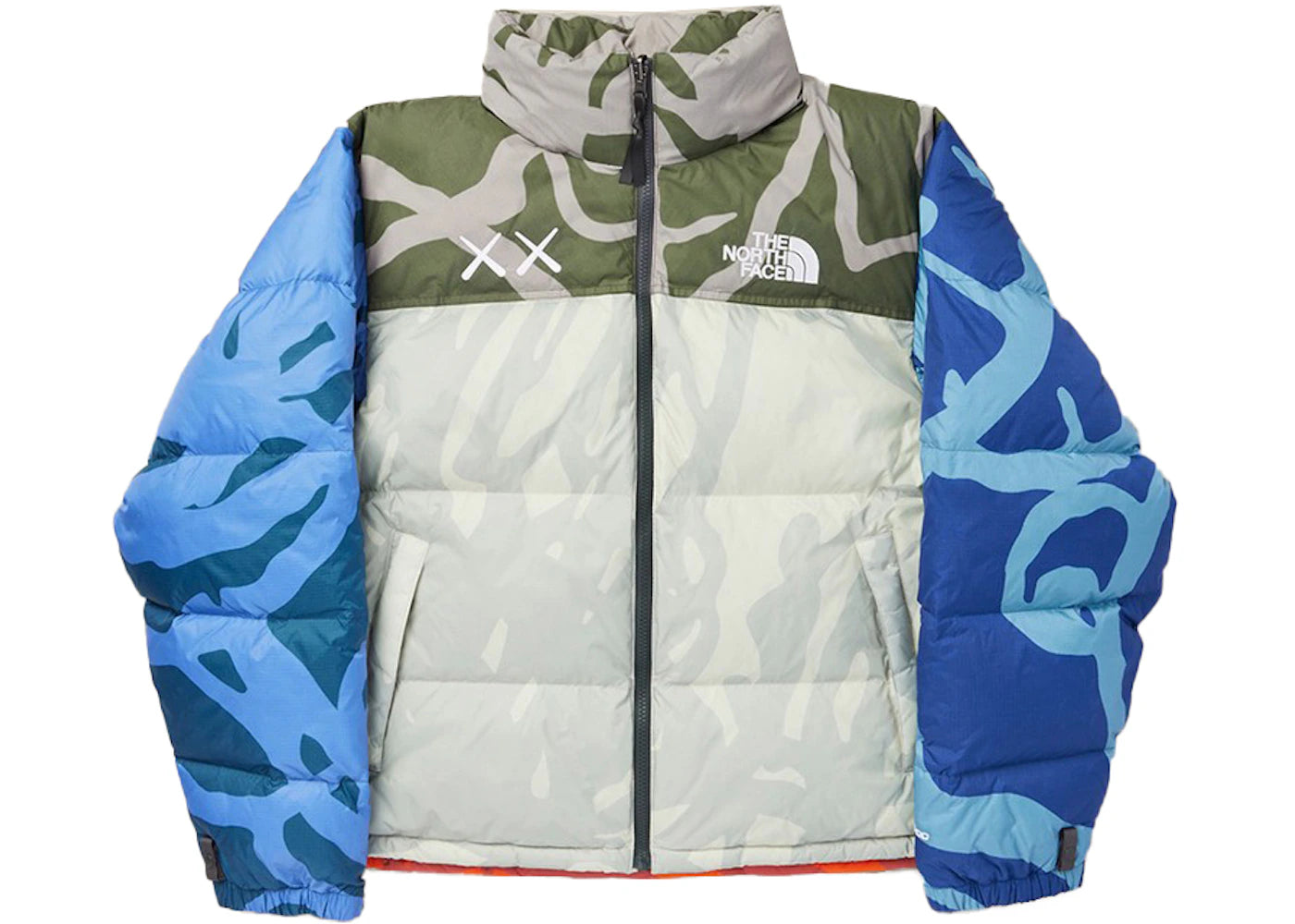 KAWS x The North Face Retro 1996 Nuptse Jacket Moonlight Ivory Nuptse Print