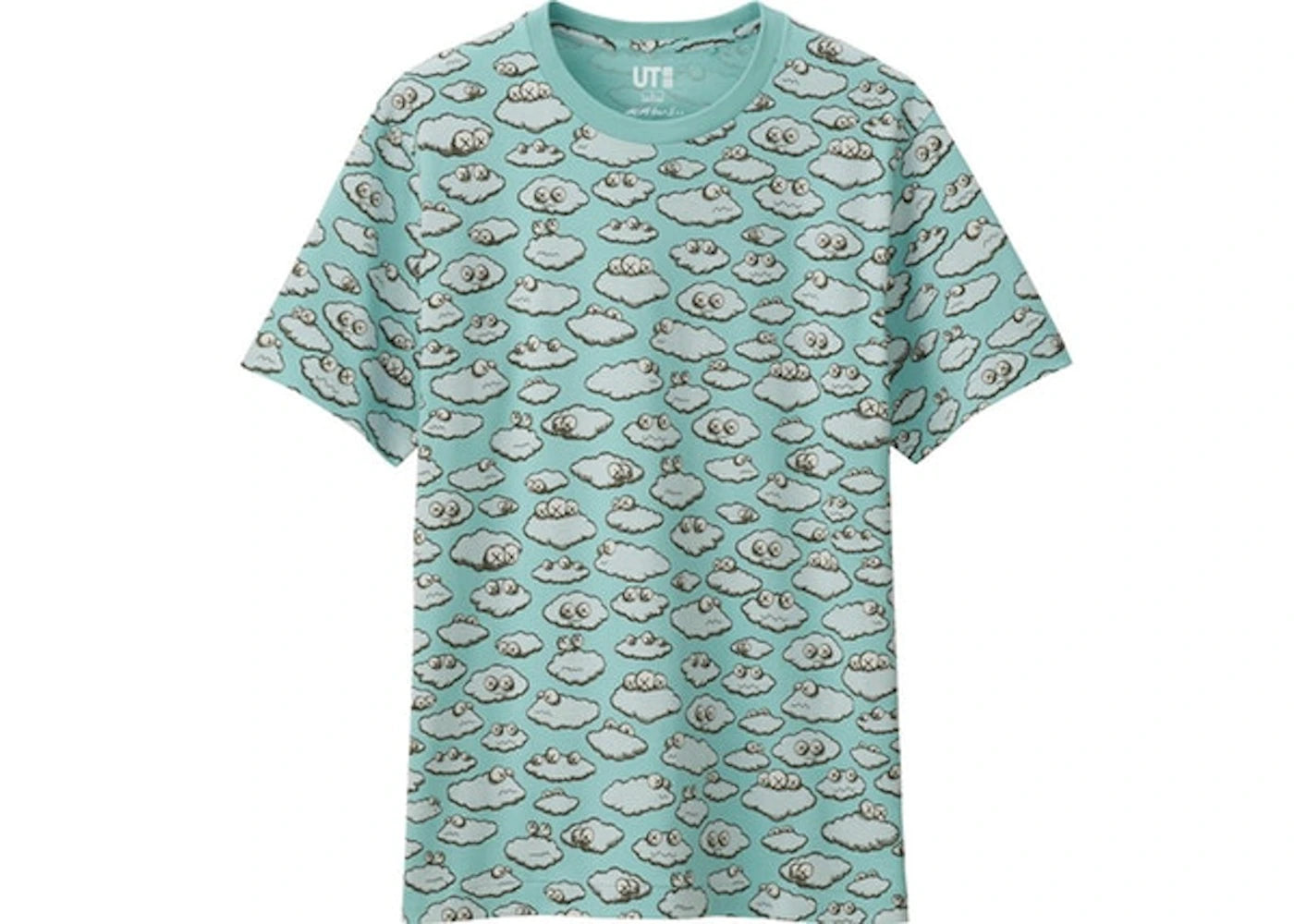 KAWS x Uniqlo All Over Clouds Tee (Japanese Sizing) Light Blue