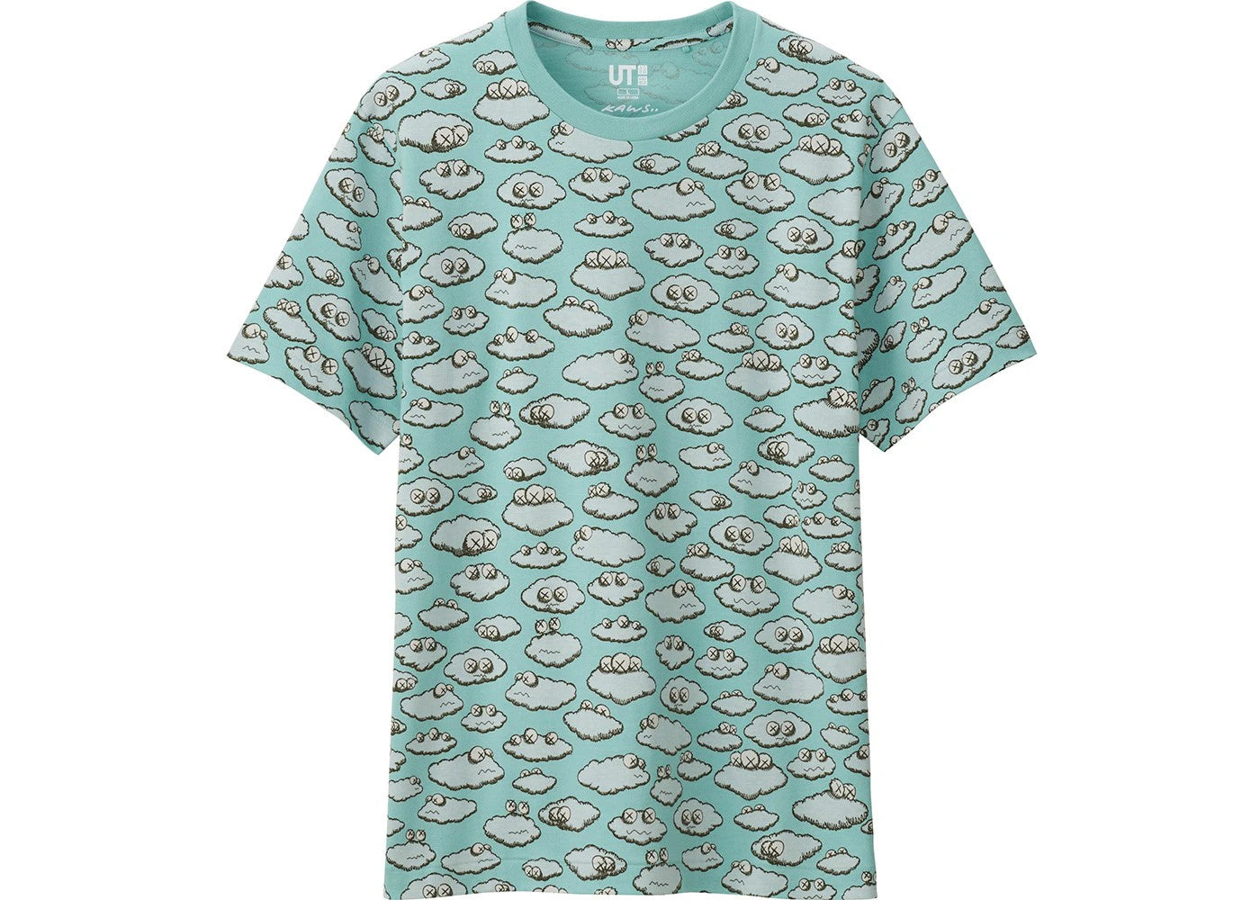 KAWS x Uniqlo All Over Clouds Tee Light Blue