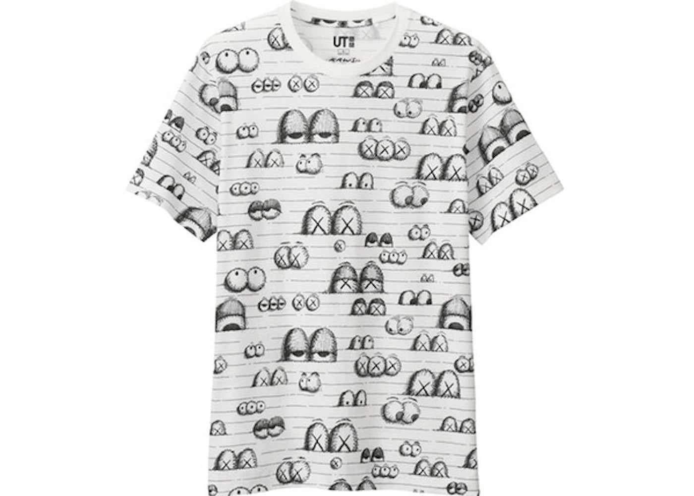 KAWS x Uniqlo All Over Eyes Tee (Japanese Sizing) White