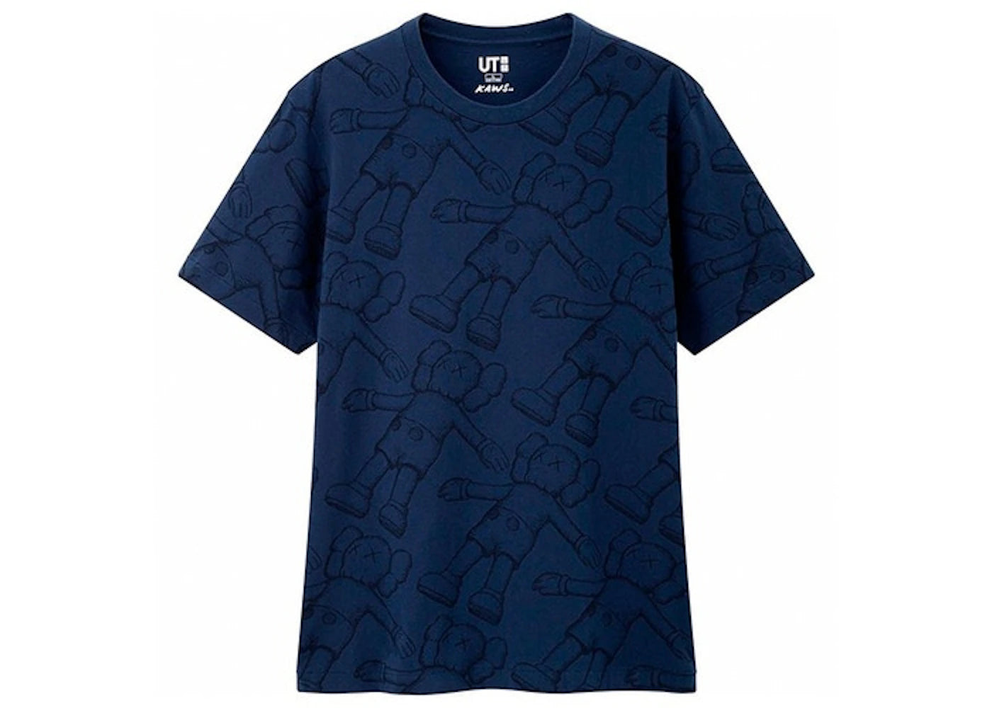 KAWS x Uniqlo All Over Holiday Print Tee (Japanese Sizing) Blue