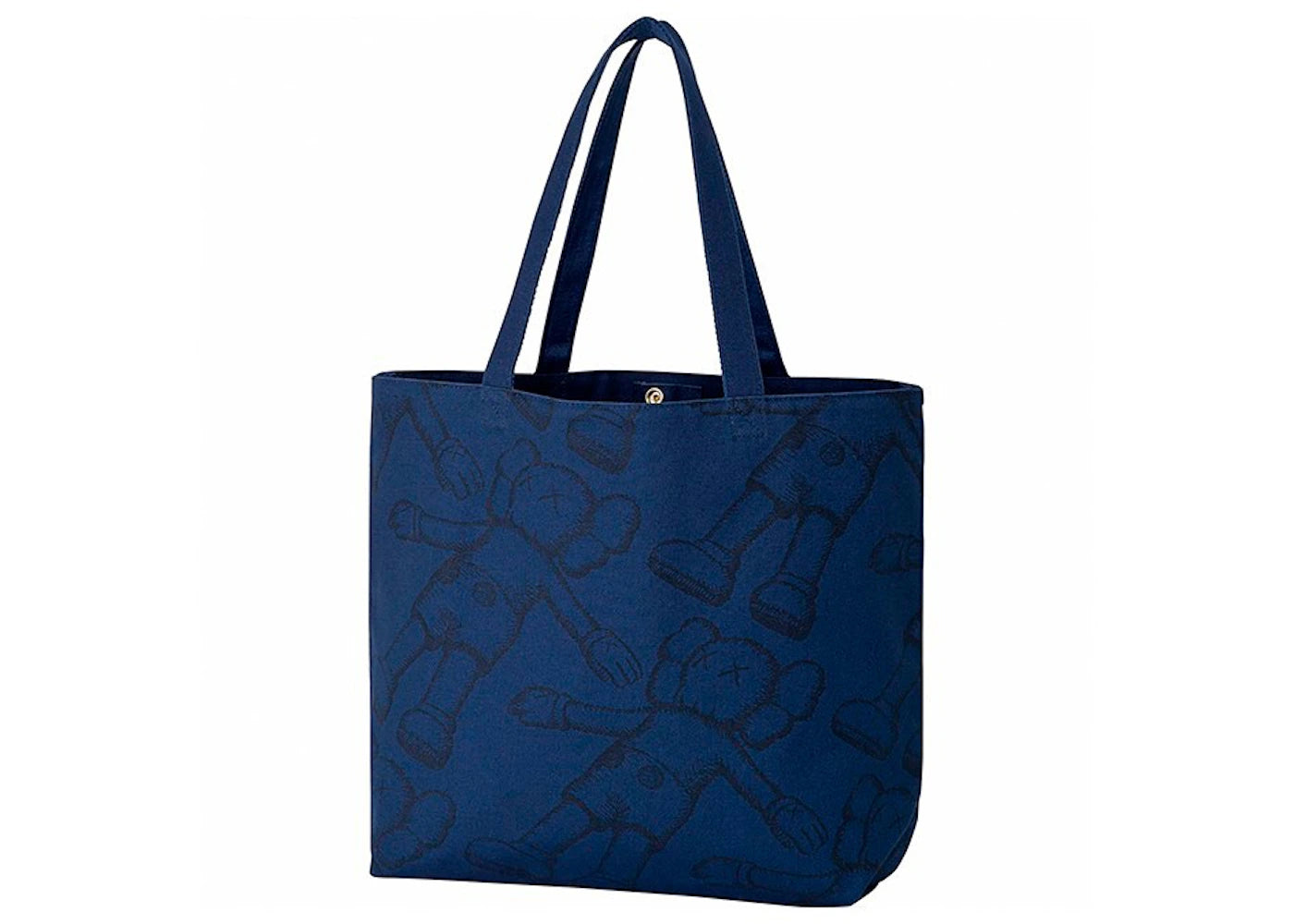 KAWS x Uniqlo All Over Holiday Print Tote Bag Navy