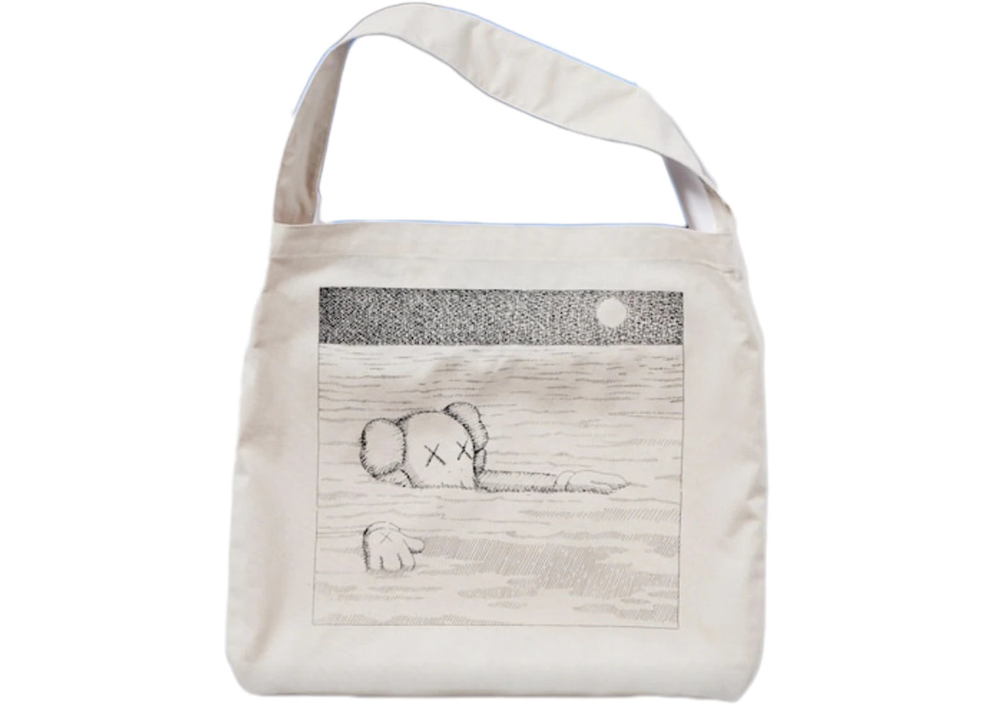 KAWS x Uniqlo Artbook Cover Tote Bag Natural