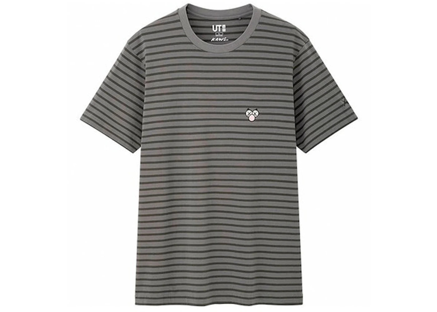 KAWS x Uniqlo BFF Striped Tee (Japanese Sizing) Dark Grey