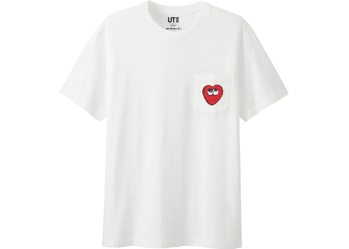 KAWS x Uniqlo Heart Pocket Tee White