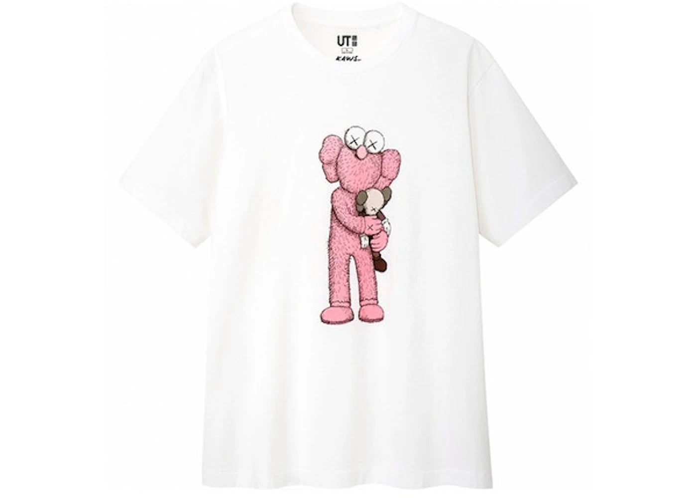 KAWS x Uniqlo Pink BFF Tee (Japanese Sizing) White
