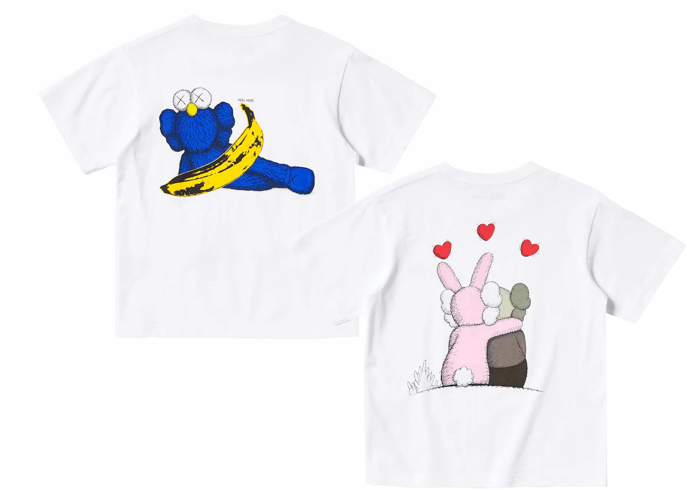 KAWS x Uniqlo Warhol Kids' UT Graphic 471935/476423 T-shirt Set White/White