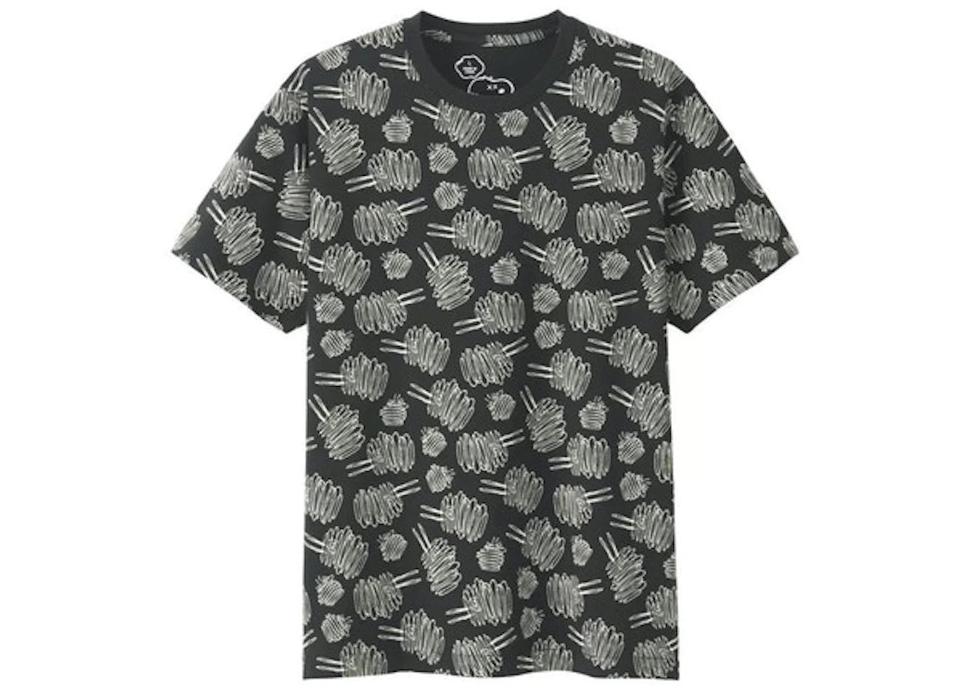 KAWS x Uniqlo x Peanuts Dust Cloud All Over Tee (Japanese Sizing) Black