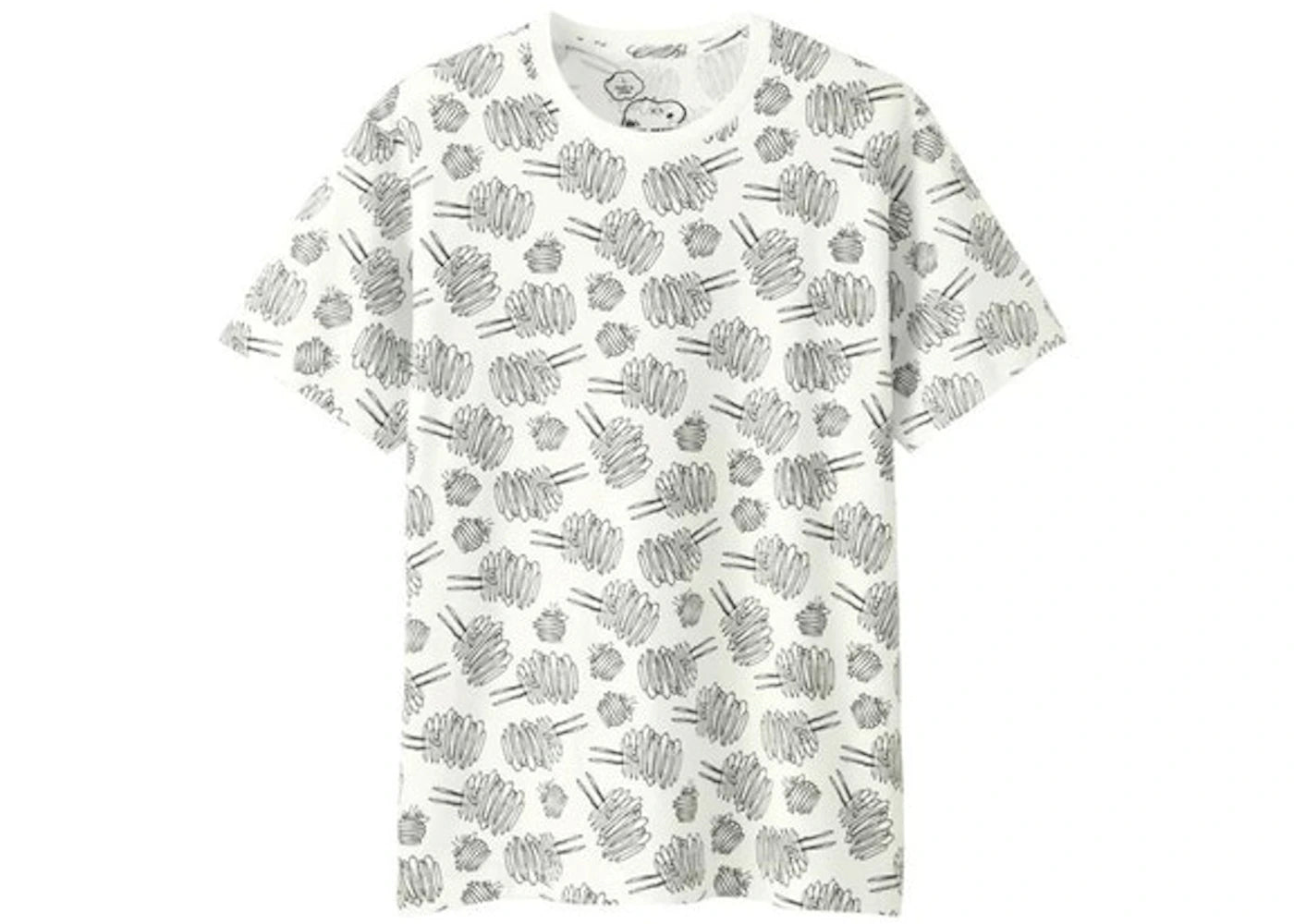 KAWS x Uniqlo x Peanuts Dust Cloud All Over Tee (Japanese Sizing) White
