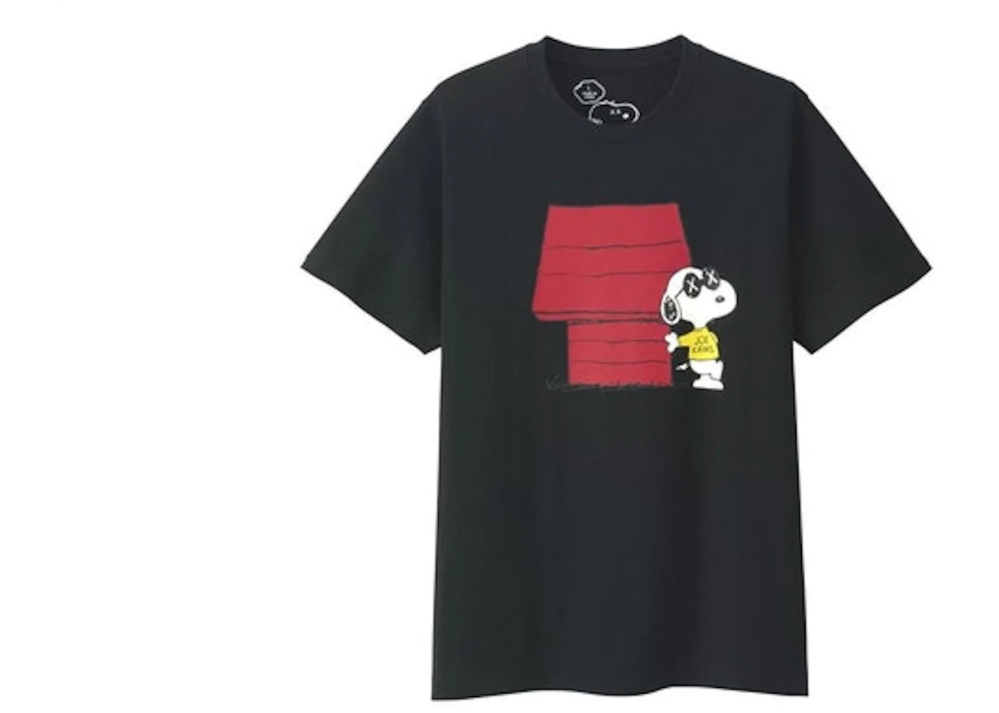 KAWS x Uniqlo x Peanuts Joe Kaws Doghouse Tee (Japanese Sizing) Black
