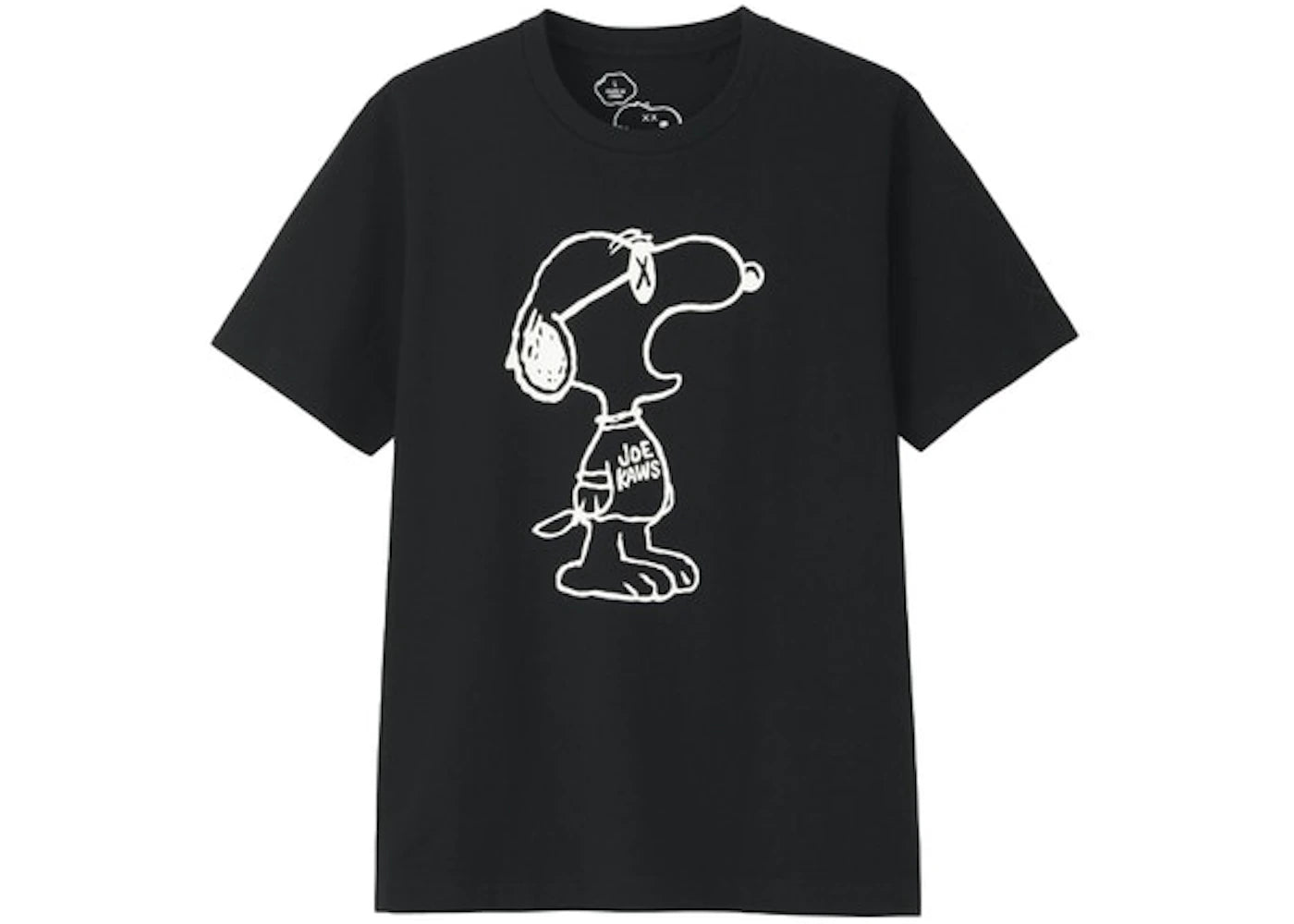 KAWS x Uniqlo x Peanuts Joe Kaws Yawn Outline Tee (Japanese Sizing) Black