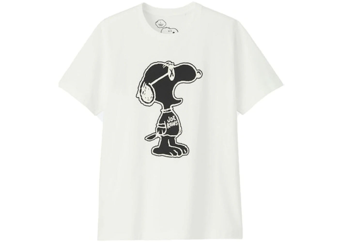 KAWS x Uniqlo x Peanuts Joe Kaws Yawn Outline Tee (Japanese Sizing) White