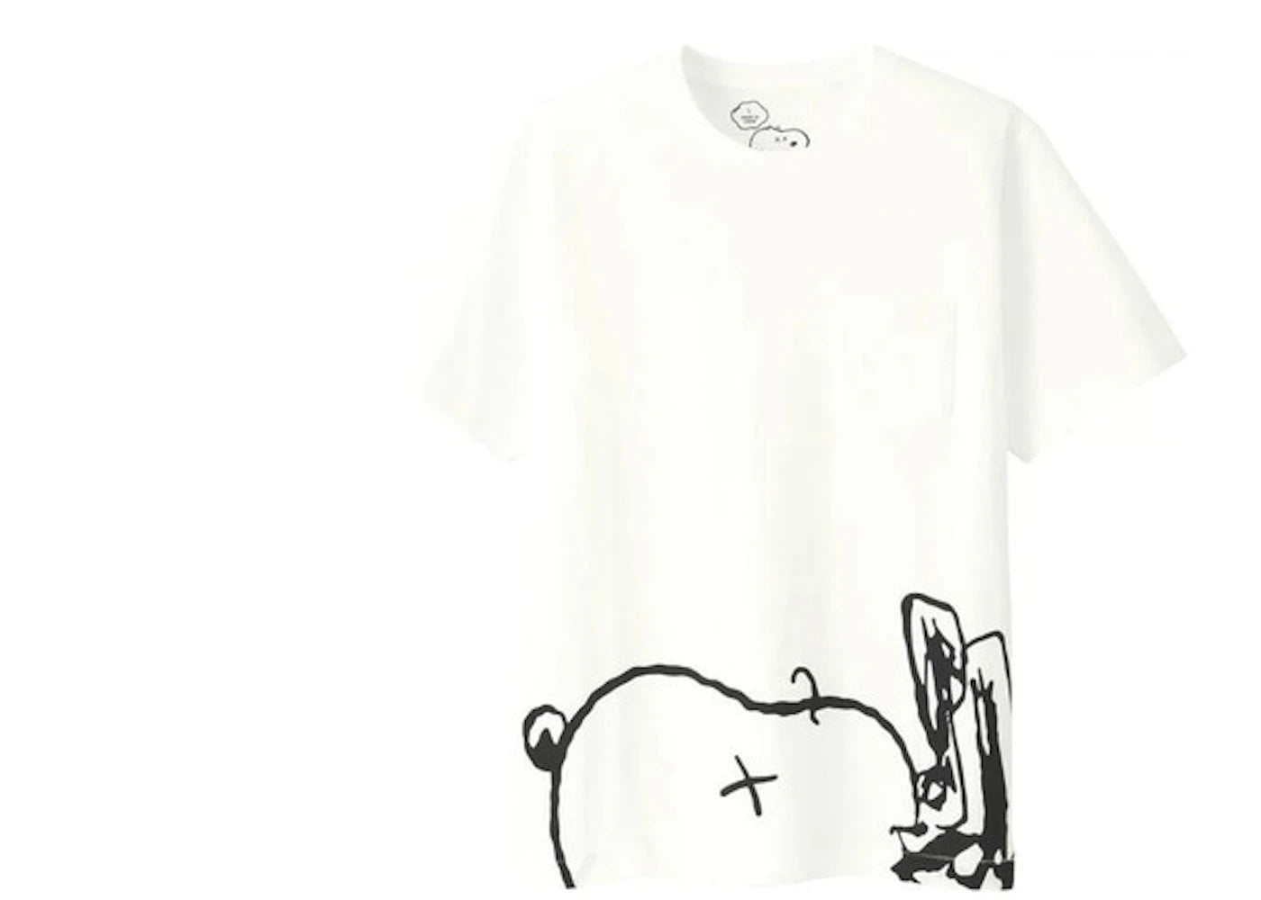 KAWS x Uniqlo x Peanuts Snoopy Face Pocket Tee Tee (Japanese Sizing) White