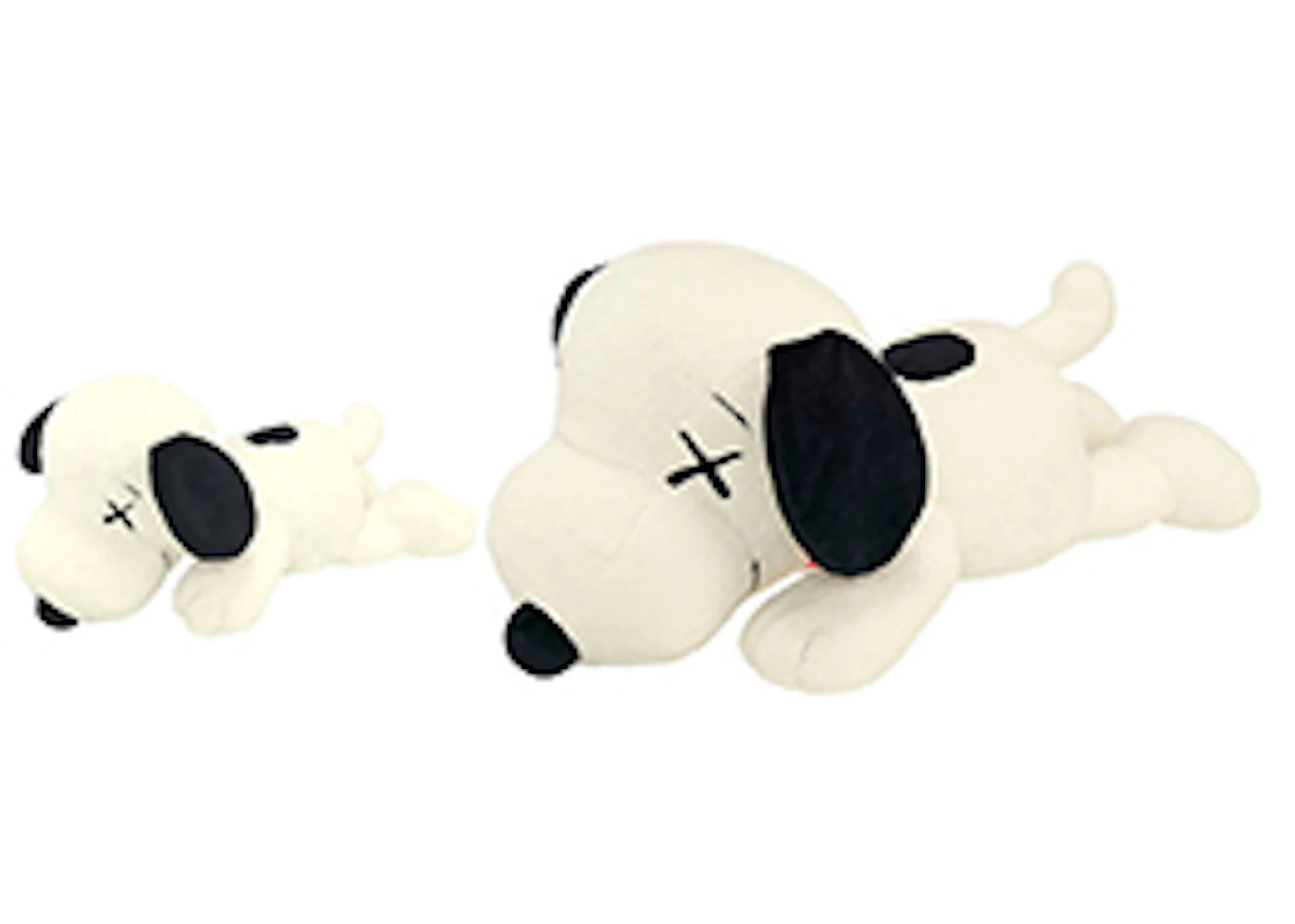 KAWS x Uniqlo x Peanuts Snoopy Plush Set (Small + Medium) White