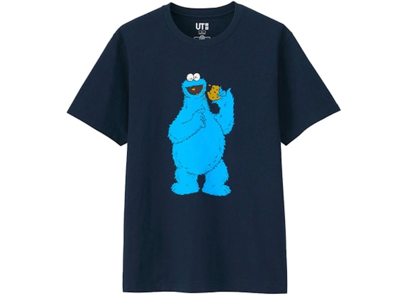 KAWS x Uniqlo x Sesame Street Cookie Monster Tee (Japanese Sizing) Navy