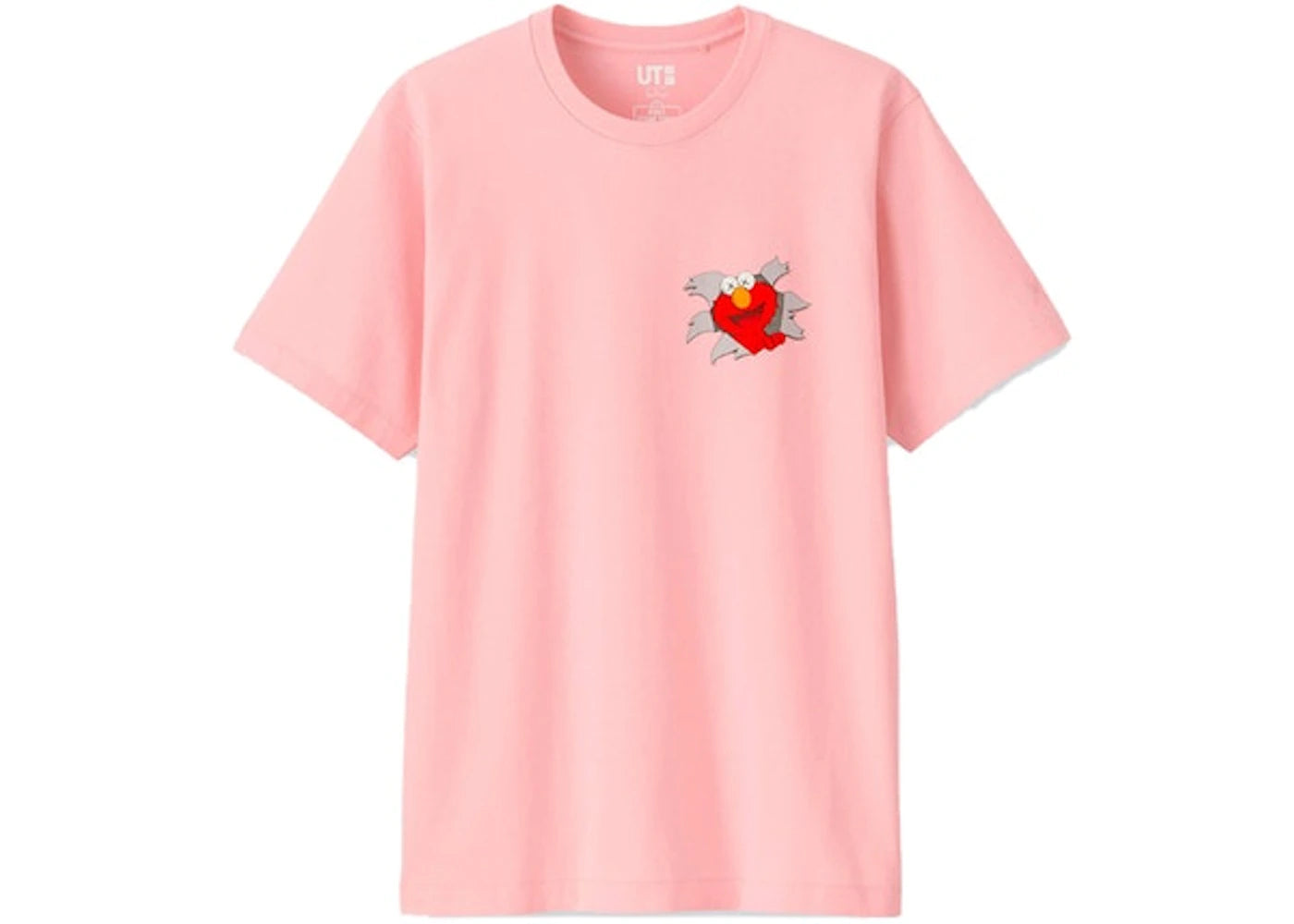 KAWS x Uniqlo x Sesame Street Elmo Tee (Japanese Sizing) Pink