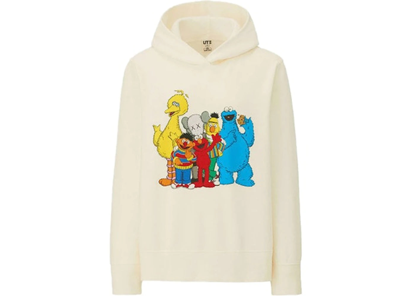 KAWS x Uniqlo x Sesame Street Group #2 Hoodie (Japanese Womens Sizing) Natural