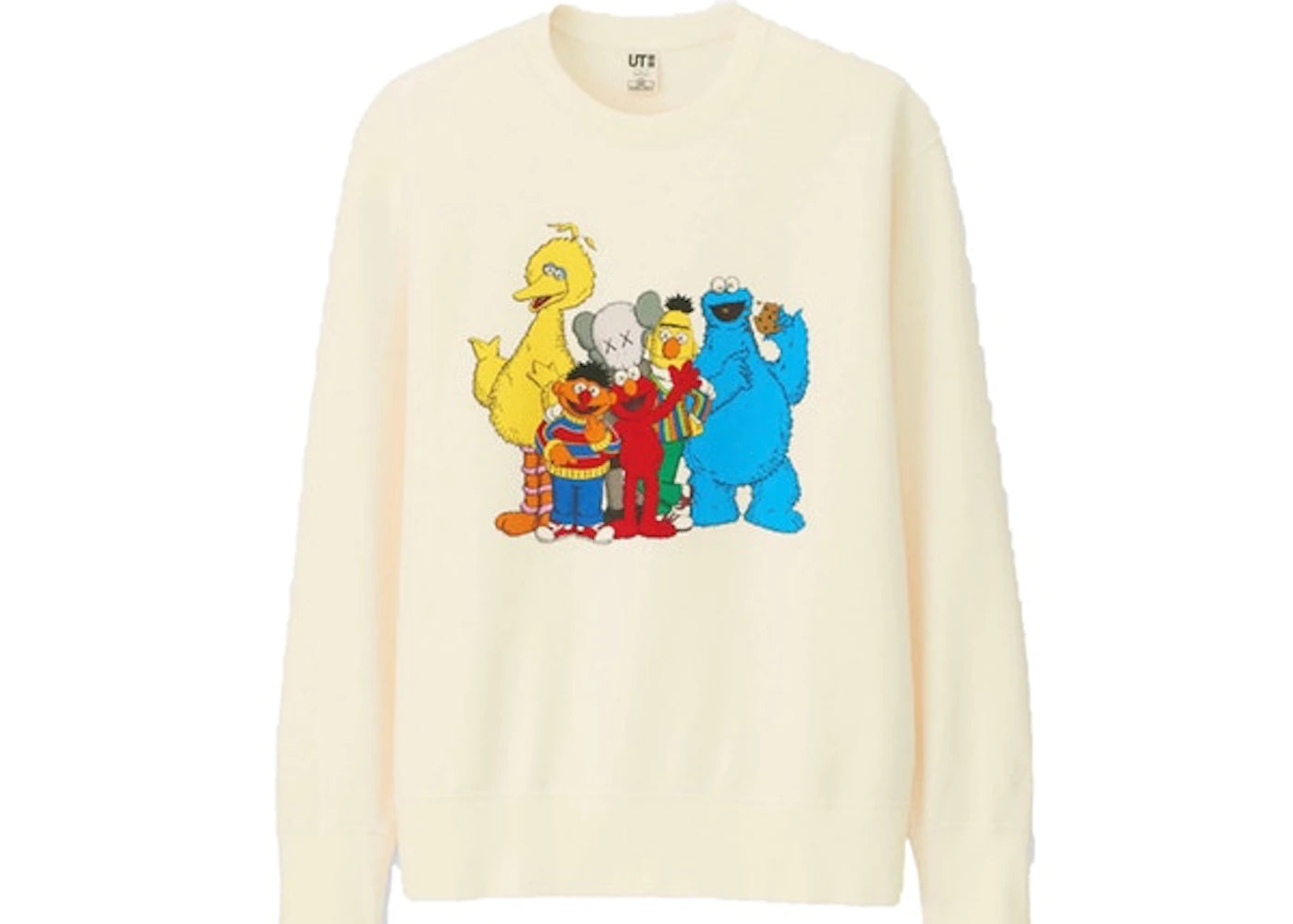 KAWS x Uniqlo x Sesame Street Group #2 Sweatshirt (Japanese Sizing) Natural
