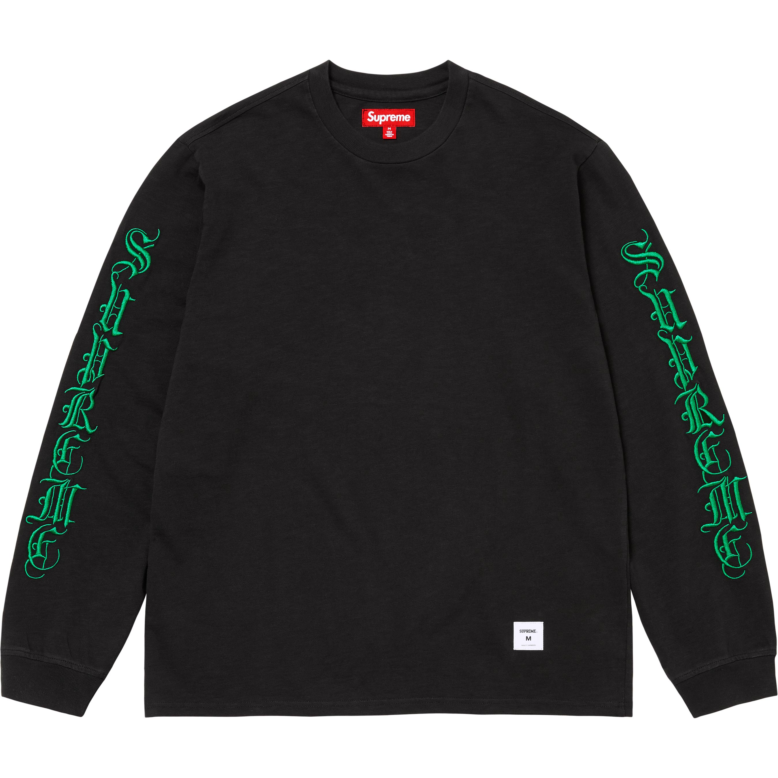 Supreme Old English L/S Top - Black