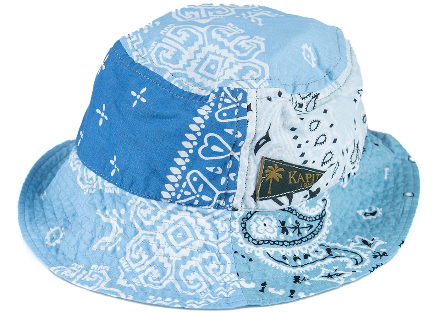 Kapital Bandana Patchwork Bucket Hat Sax