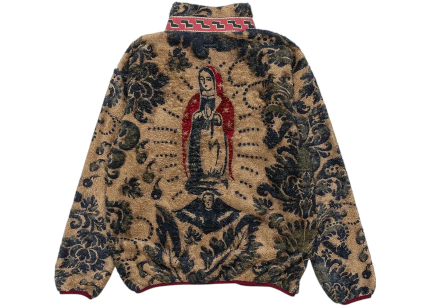 Kapital DAMASK VirginMary Fleece Zip Blouson Beige