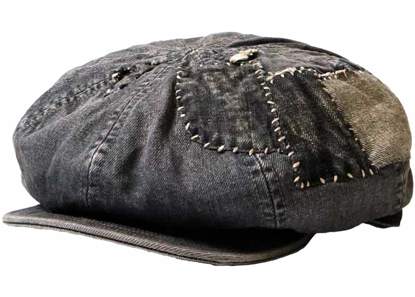 Kapital Dixie Factory 14oz Denim Casquette Hat Black/Natural