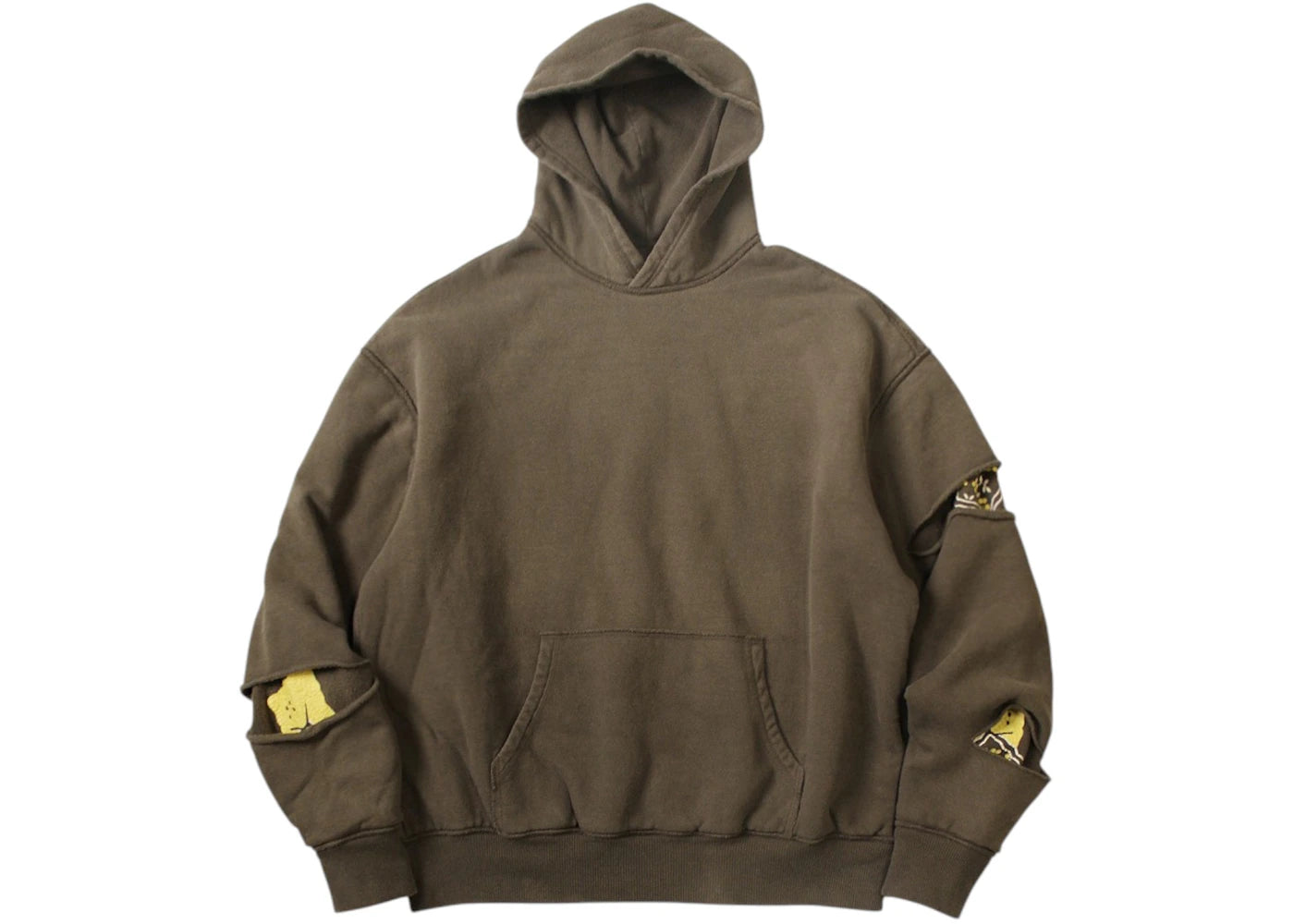 Kapital Fleece Peckish Rainbow Elbow Hoodie Brown